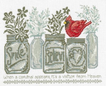 Believe Cardinal - Cross Stitch Pattern