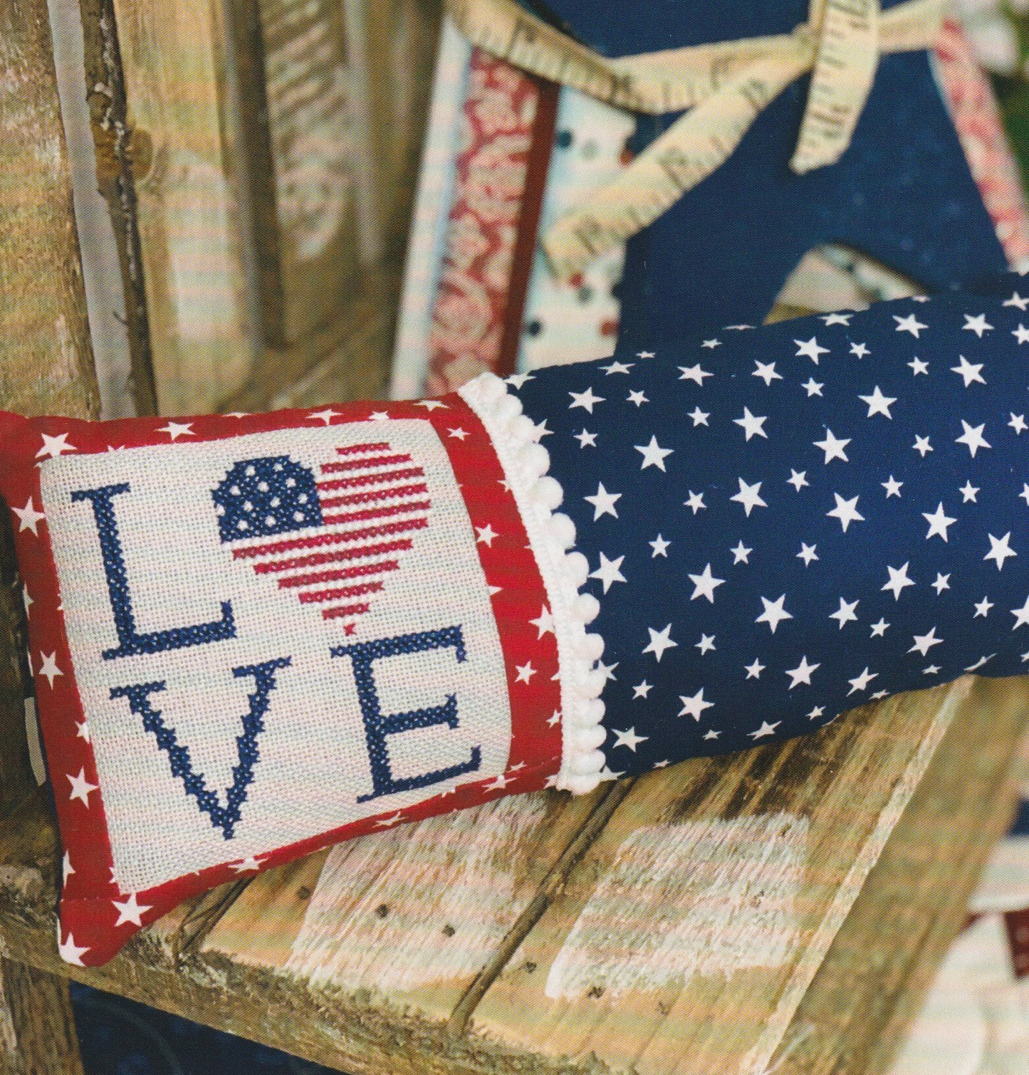 Liberty And Love - Patriotic Cross Stitch Pattern