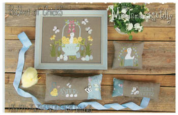 Basket Of Chicks - Cross Stitch Pattern