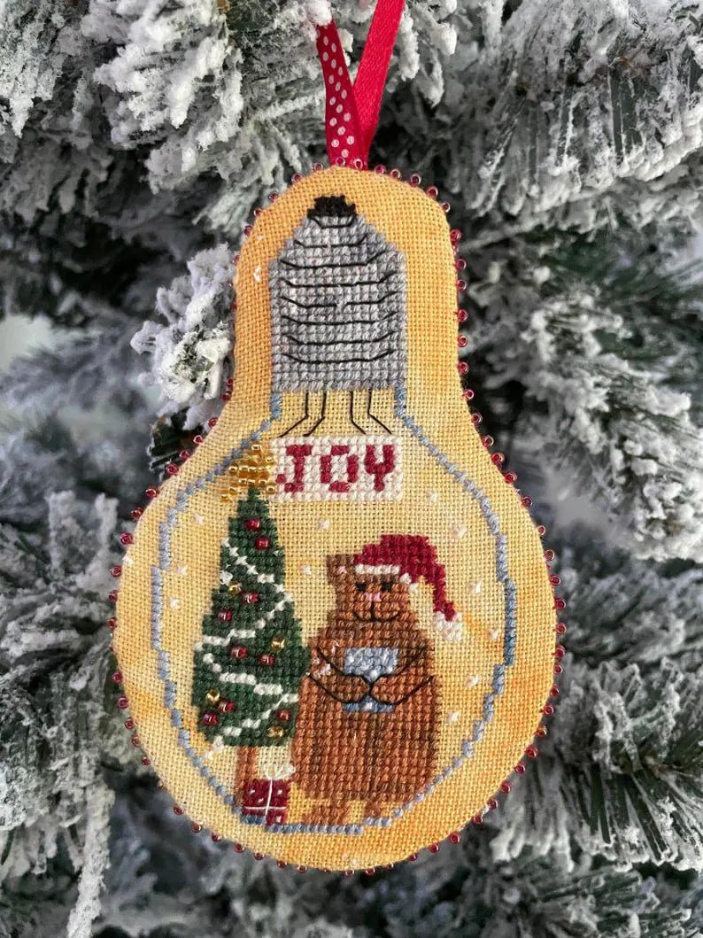 Christmas In A Lightbulb - Cross Stitch Pattern