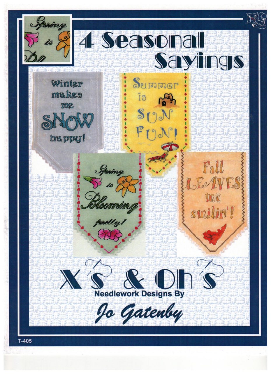 4 Seasonal Sayings - Cross Stitch Pattern