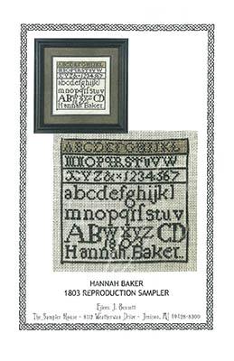 Hannah Baker 1803 Sampler - Cross Stitch Pattern