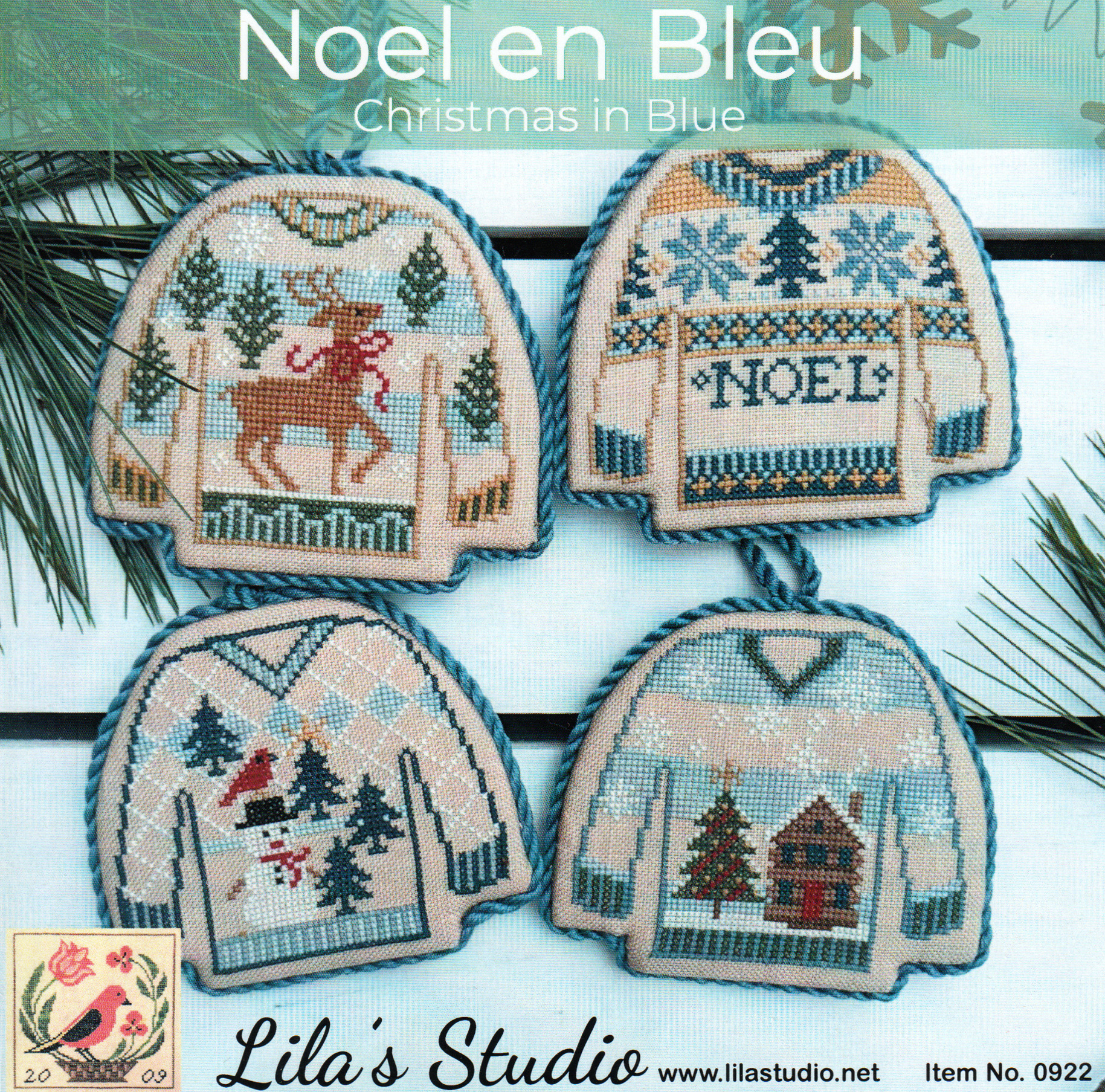 Noel En Bleu (Christmas In Blue) - Cross Stitch Pattern