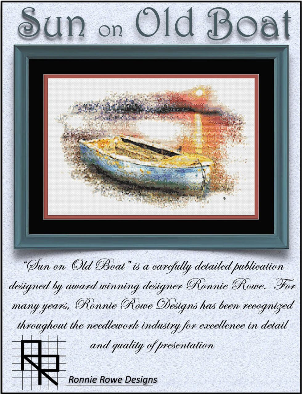 Sun On Old Boat - Cross Stitch Pattern