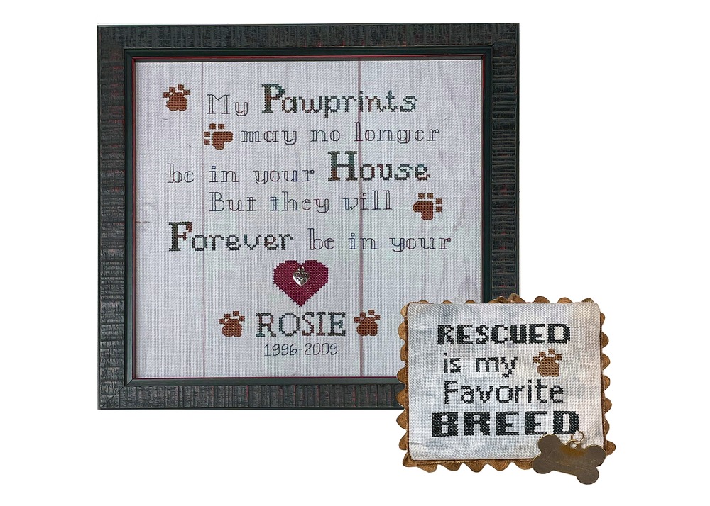 Pawprints On My Heart - Cross Stitch Pattern