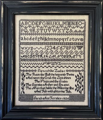 Sarah Ann Fernley 1826 - Cross Stitch Pattern