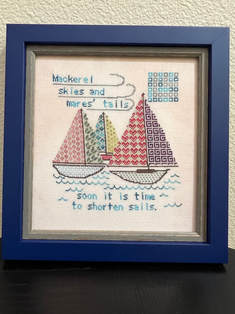 Quaker Sailboats - Cross Stitch Pattern