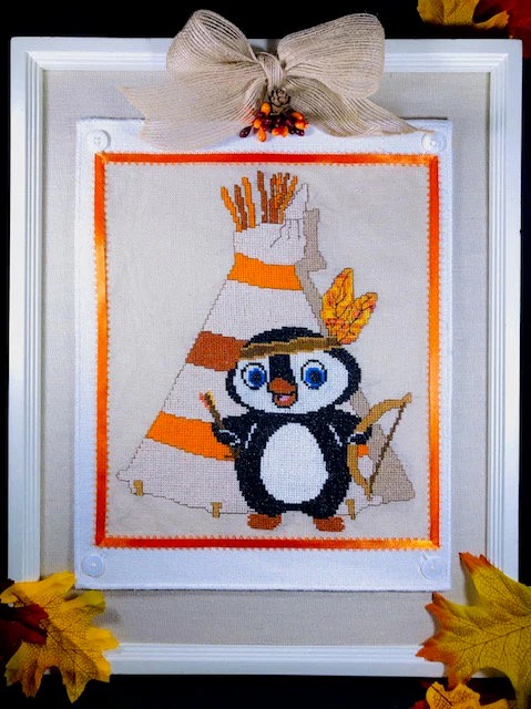 Thankful Penguin - Cross Stitch Pattern