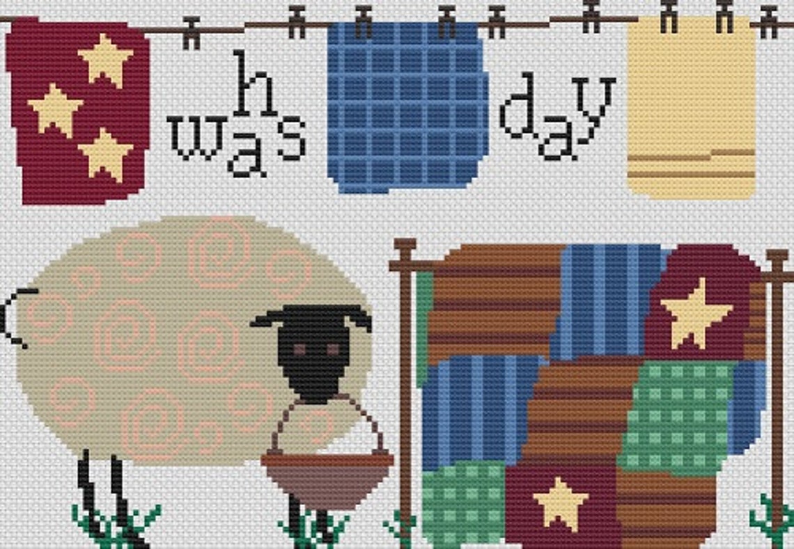 Wash Day - Cross Stitch Pattern