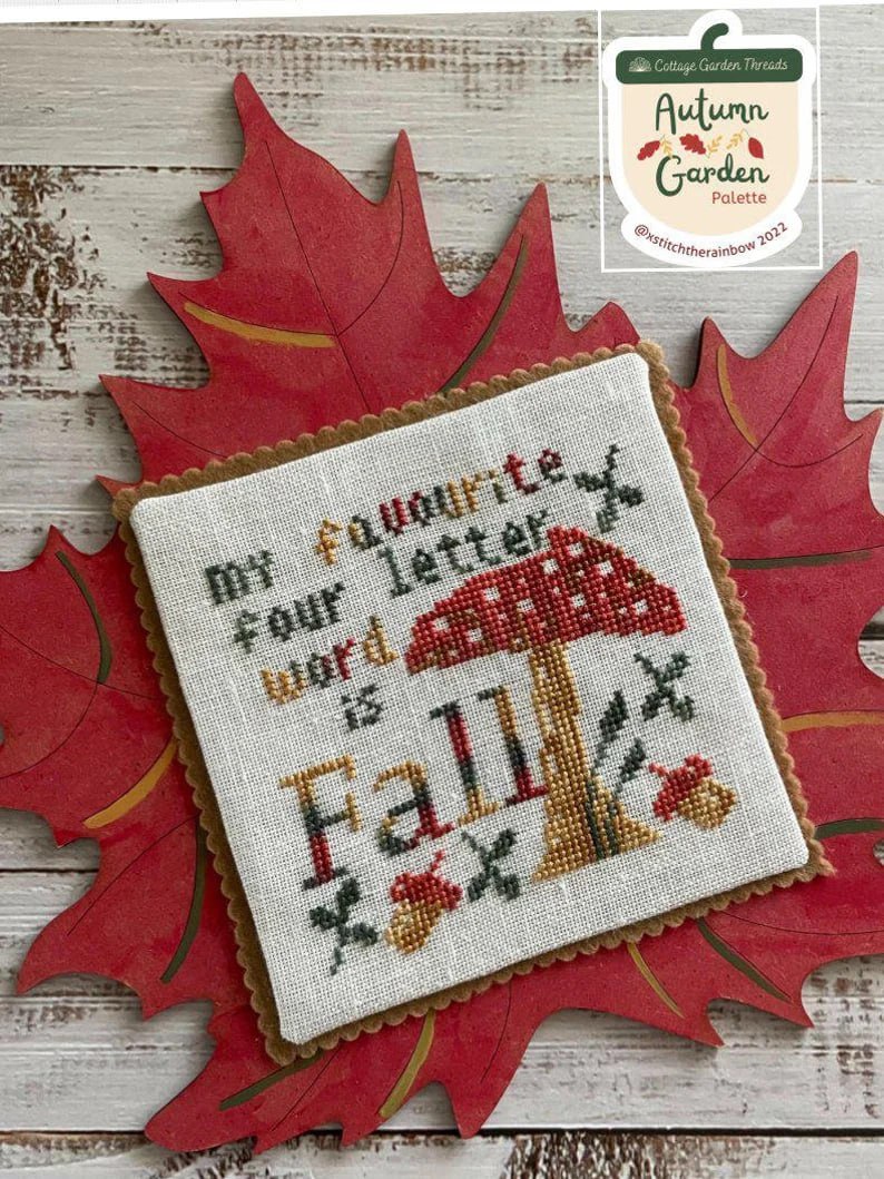 My Favorite Word - Cross Stitch Pattern, zoomed in. Select this picture to zoom back out.