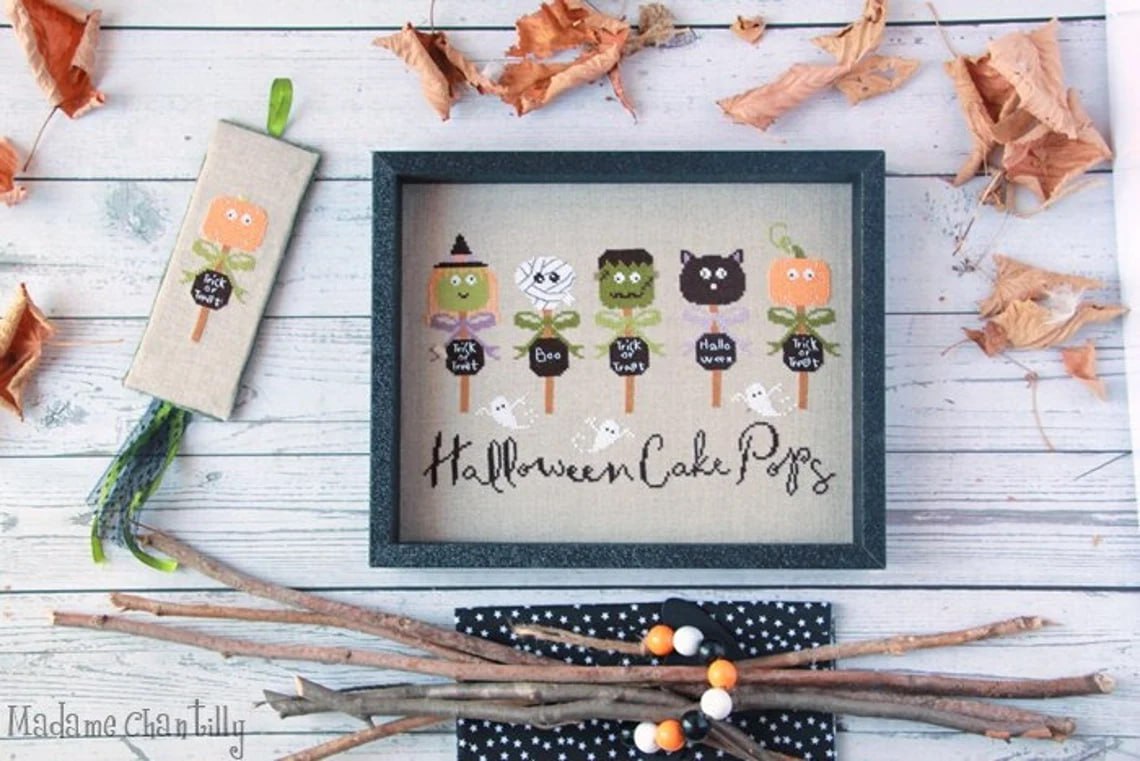 Halloween Cake Pops - Cross Stitch Pattern