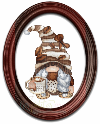 Coffee Gnome - Cross Stitch Pattern 