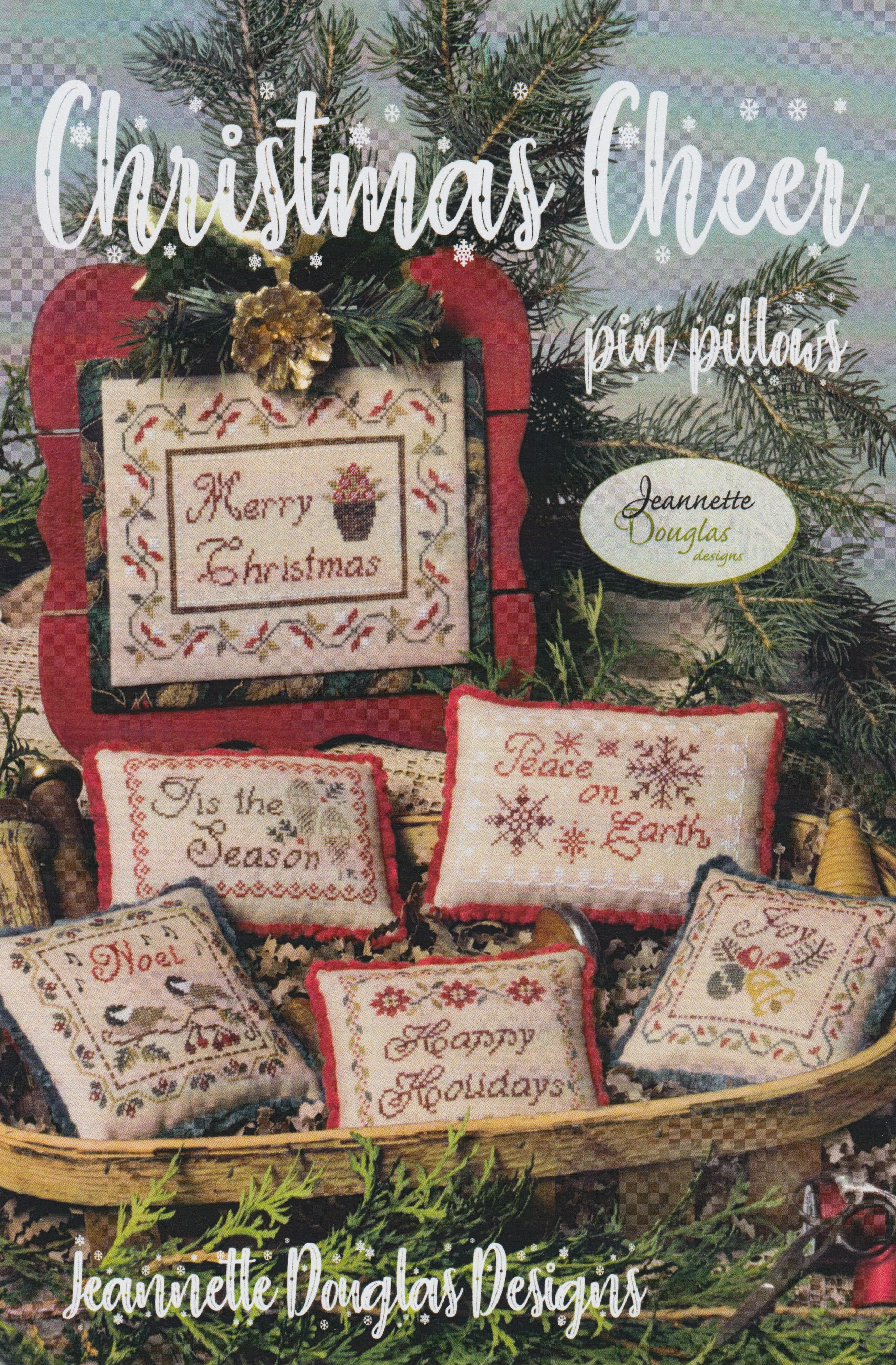 Christmas Cheer Pin Pillows - Cross Stitch Pattern 