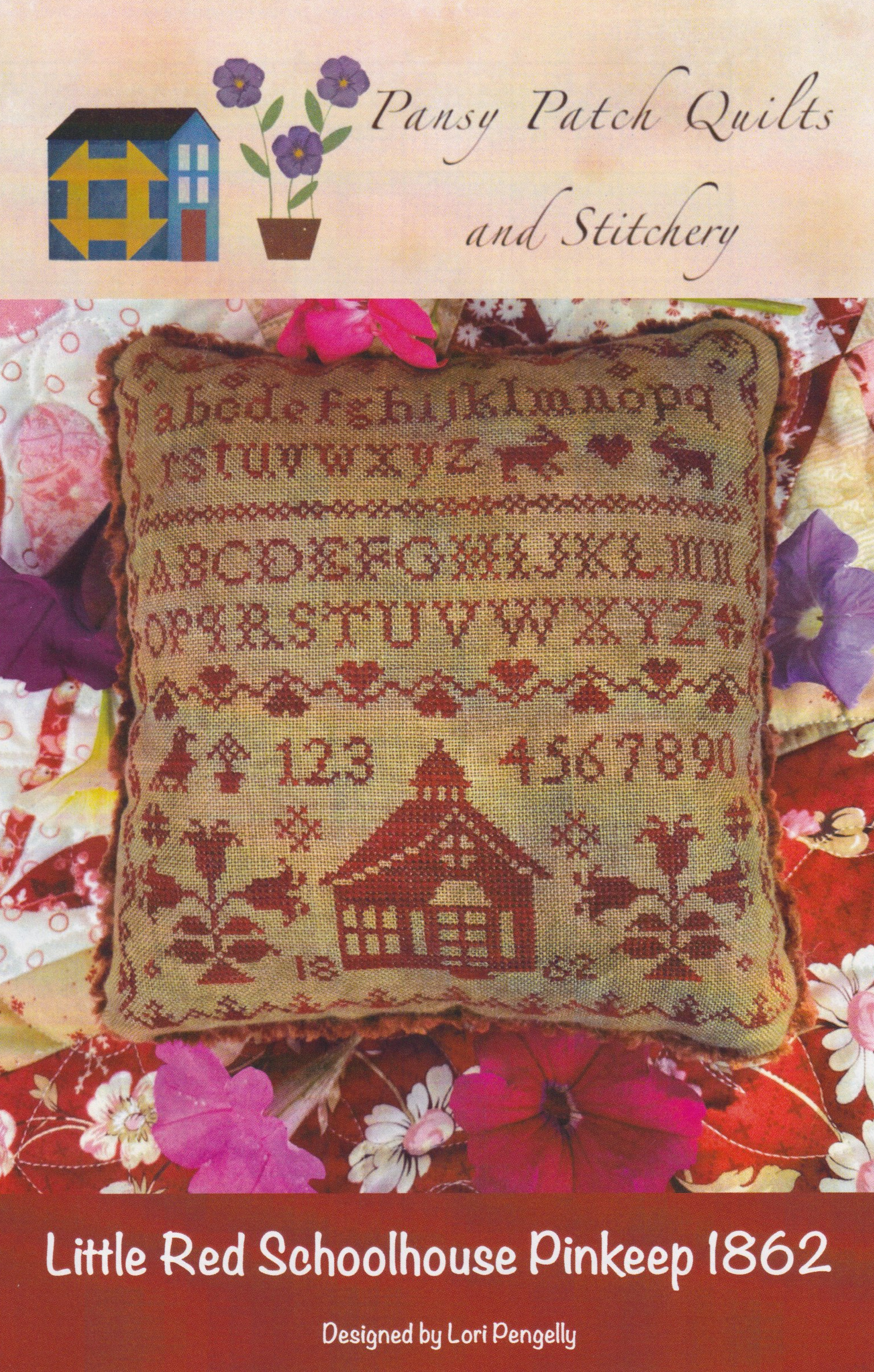 Little Red Schoolhouse Pinkeep - Cross Stitch Pattern