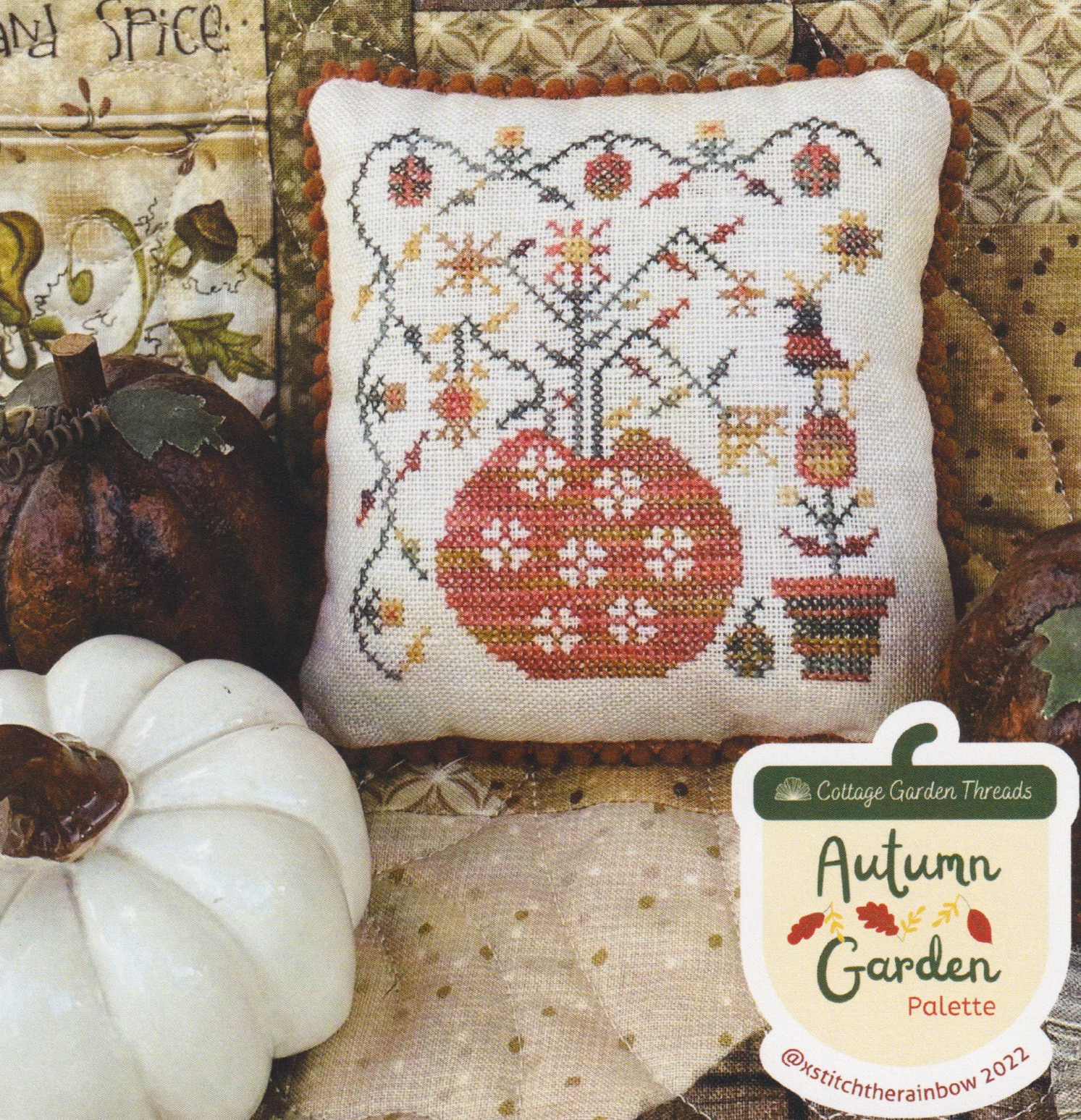 Autumn Crow - Cross Stitch Pattern