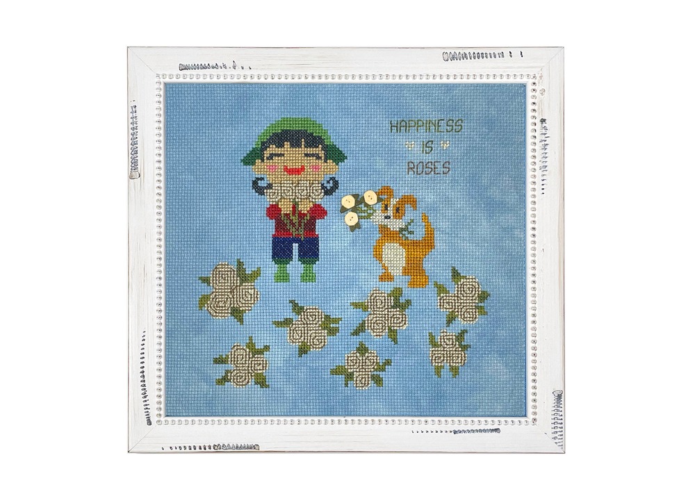 Happiness Is Roses - Cross Stitch Pattern