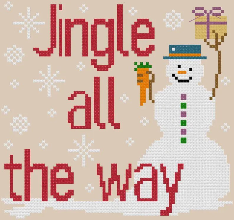 Jingle All The Way - Cross Stitch Pattern