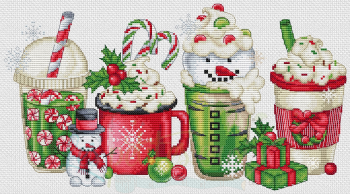 Christmas Coffees - Cross Stitch Pattern