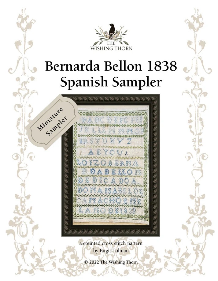 Bernarda Bellon Sampler 1838 - Cross Stitch Pattern