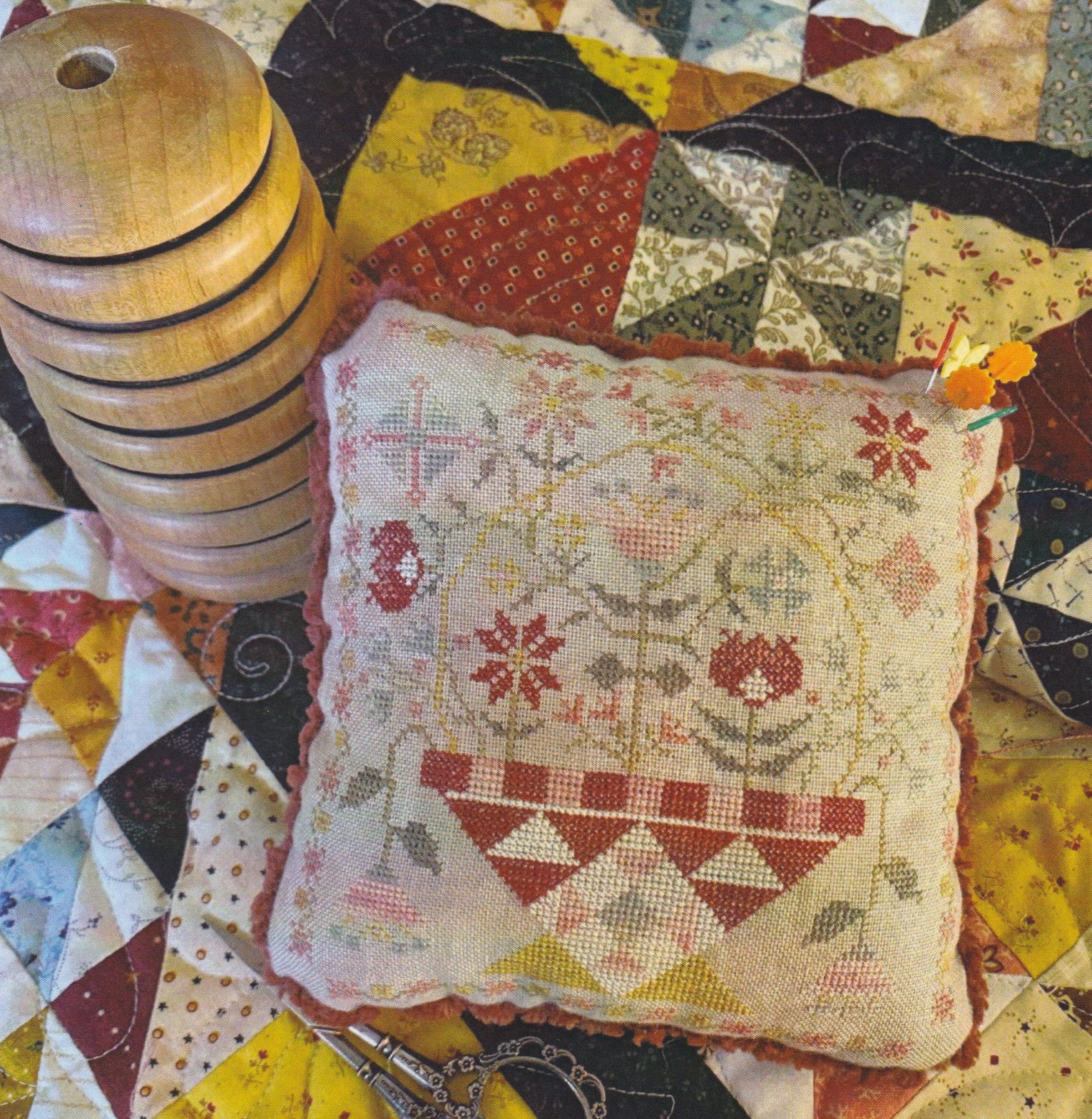 Betsy's Winter Basket - Cross Stitch Pattern