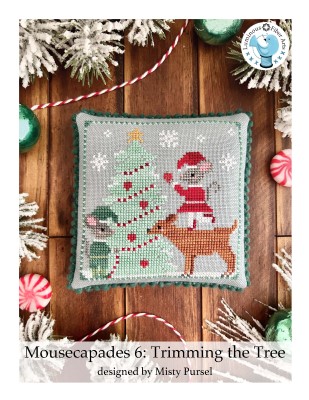 Mousecapades 6 - Trimming The Tree - Cross Stitch Pattern