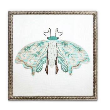 Flower Moth II - Cross Stitch Pattern