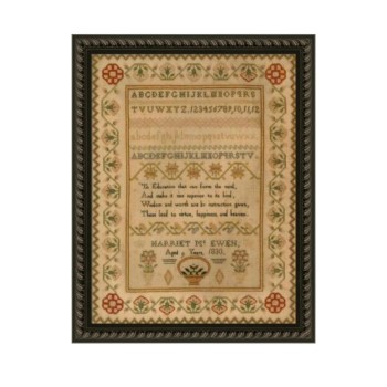 Harriet McEwen Sampler 1830 - Cross Stitch Pattern
