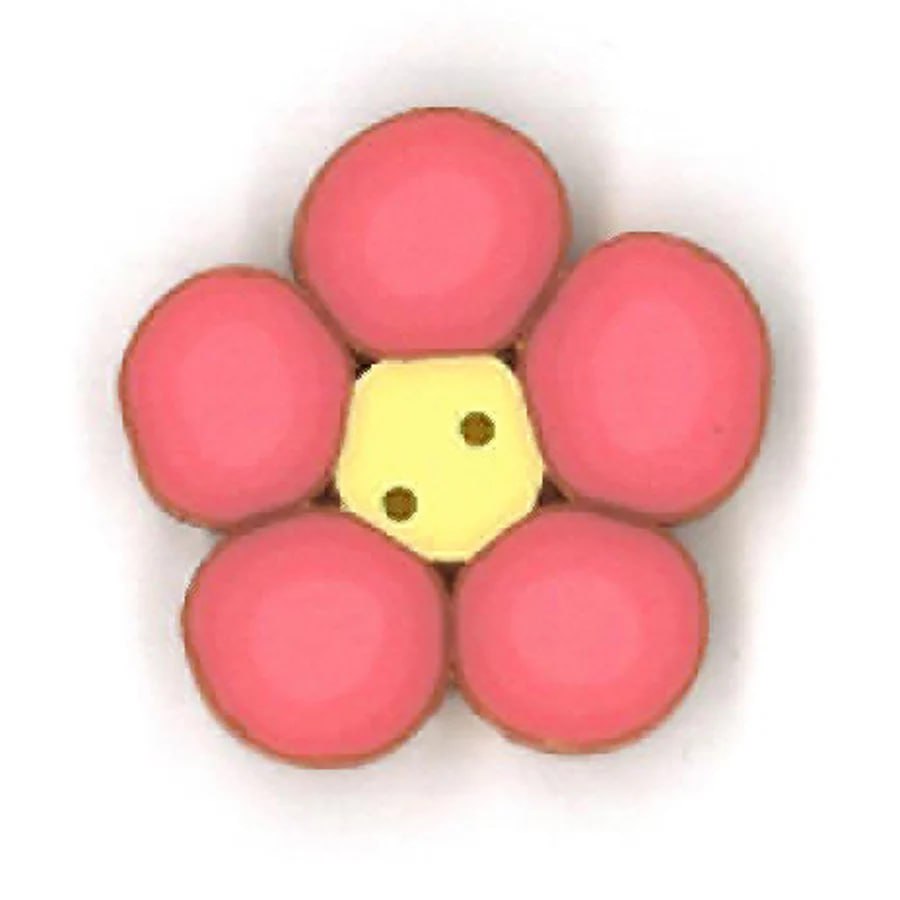 Small Pink Flower - Button