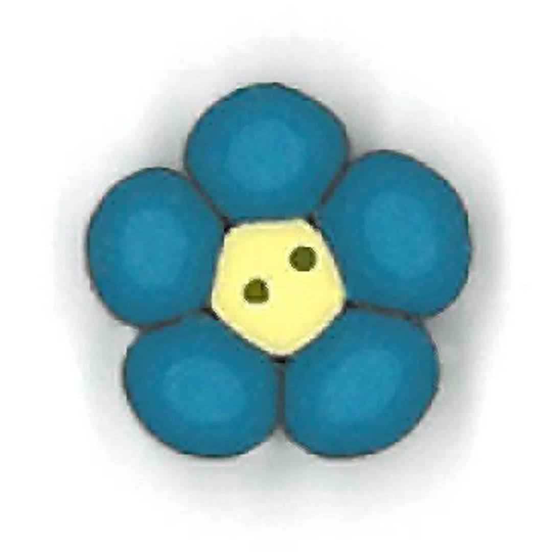 Tiny Blue Flower Button