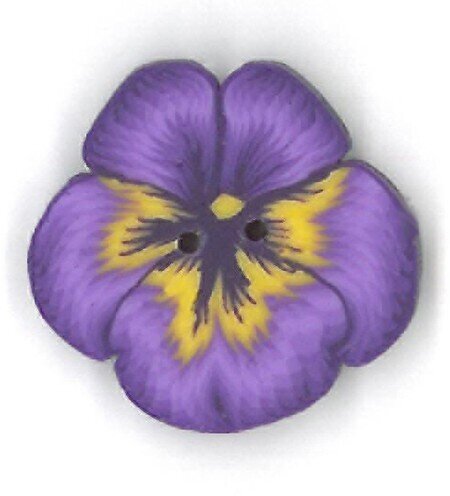 Small Purple Pansy - Button