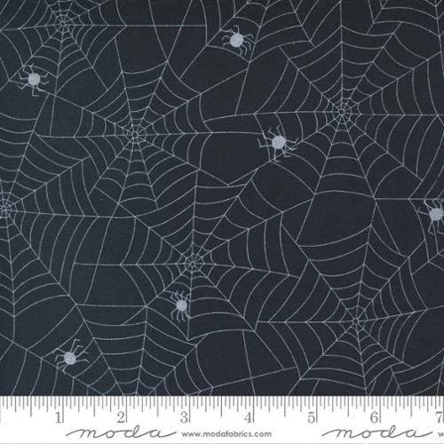 Too Cute To Spook Black Cat - Spidey Webs - Quilt Fabric