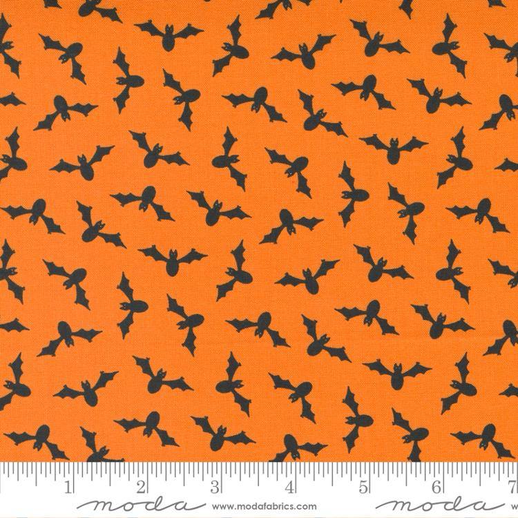 Too Cute To Spook Orange Pumpkin - Wing Ding Bat - Fabric
