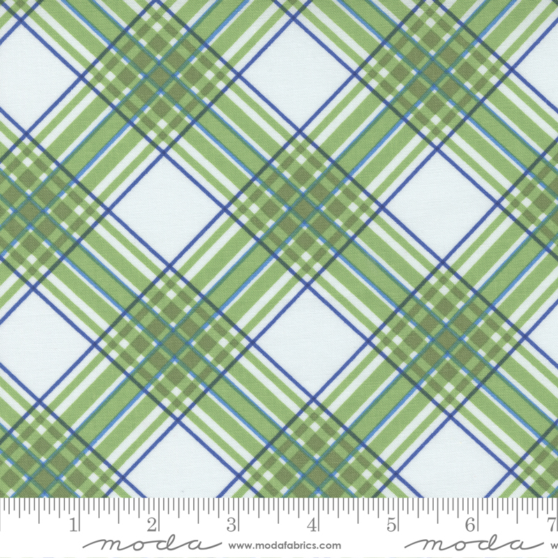 Picnic Pop Grassy Green - Slushy Plaid - Quilt Fabric