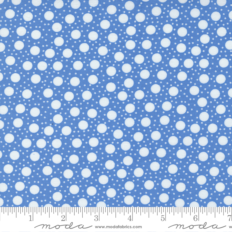 Picnic Pop Bright Blue - Fizz Dots - Quilt Fabric