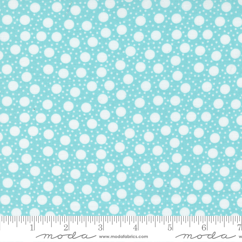 Picnic Pop Awesome Aqua - Fizz Dots - Quilt Fabric