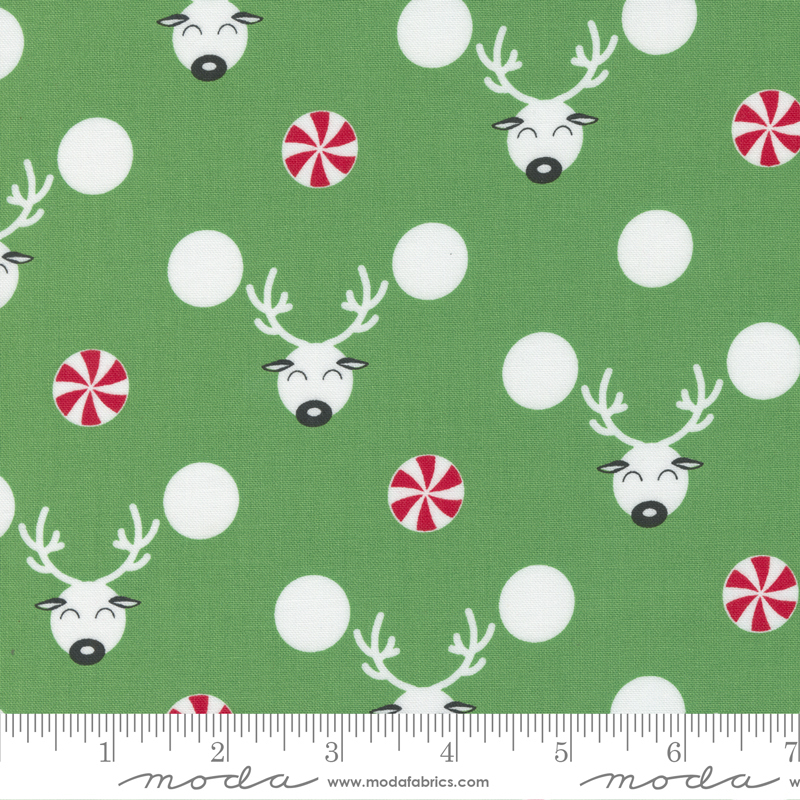 Reindeer Games Evergreen - Reindeer - Quilt Fabric