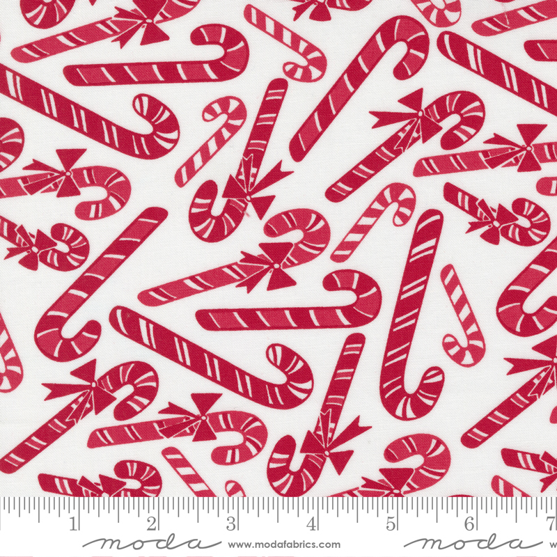 Reindeer Games Winter White Red - Quilt Fabric