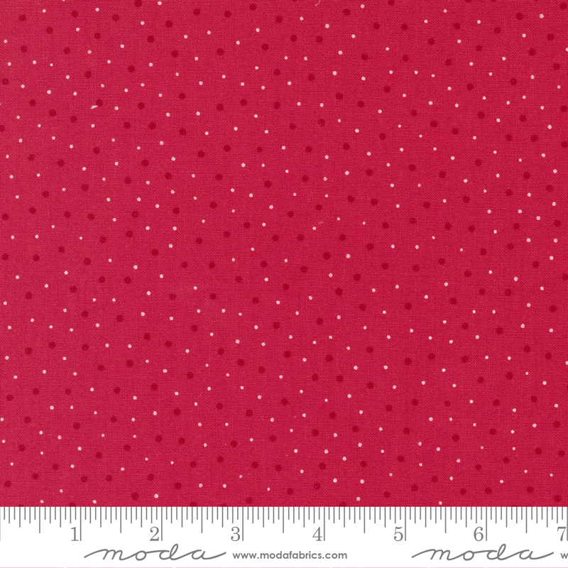 Reindeer Games Poinsettia Red - Christmas Dots - Fabric