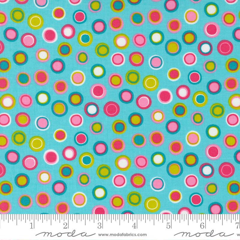 Sweet And Plenty Blue Razz - Inner Dots Dots - Quilt Fabric