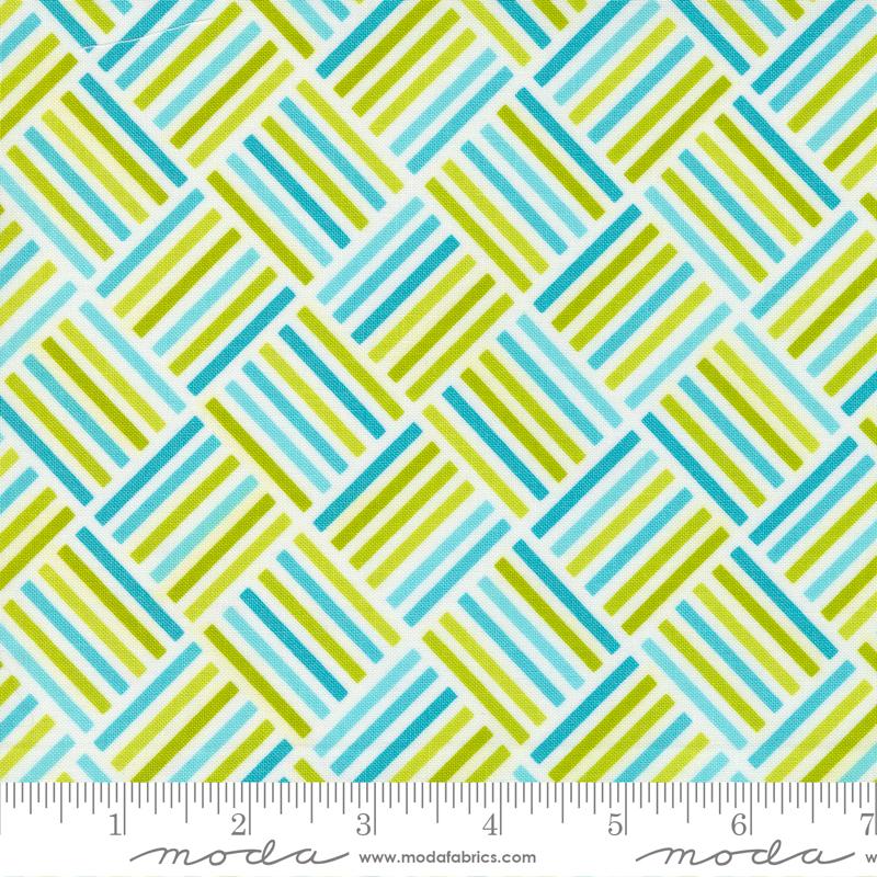 Sweet And Plenty Limeade Blue - Quilt Fabric
