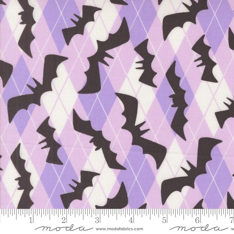 Fab Boo Lous Bats Lavender - Halloween Quilt Fabric