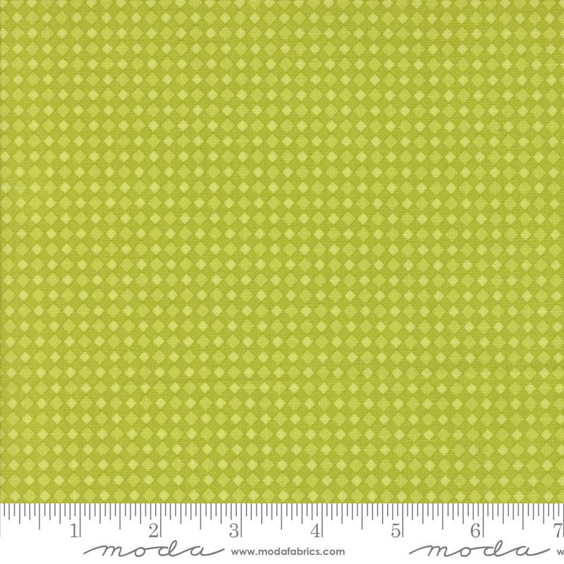 Fab Boo Lous Checker Green Slime - Halloween Quilt Fabric