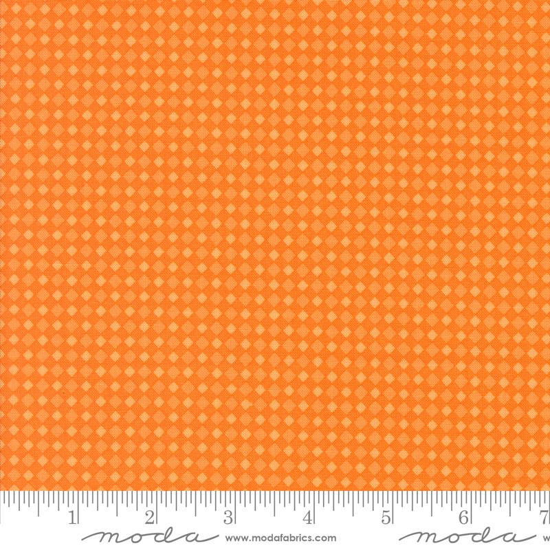 Fab Boo Lous Checker Pumpkin - Halloween Quilt Fabric