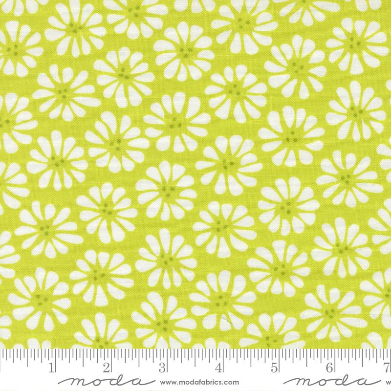 Pick Me Lazy Daisy Lime - Quilt Fabric