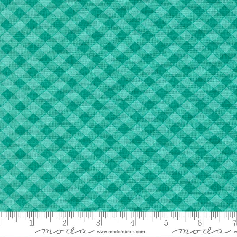 Pick Me Picnic Gingham Aqua - Quilt Fabric