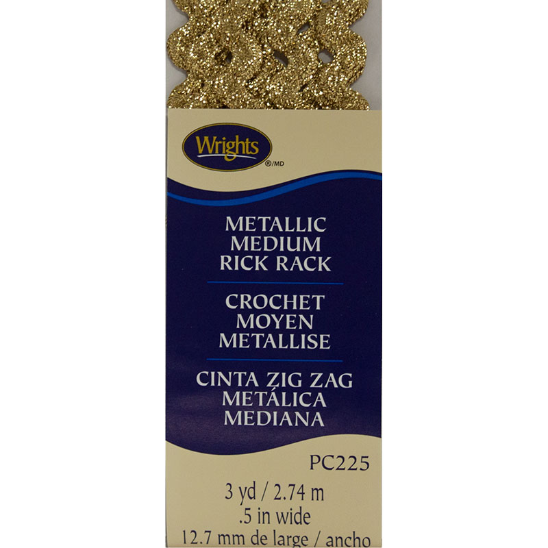 Medium Rick Rack Metallic Gold
