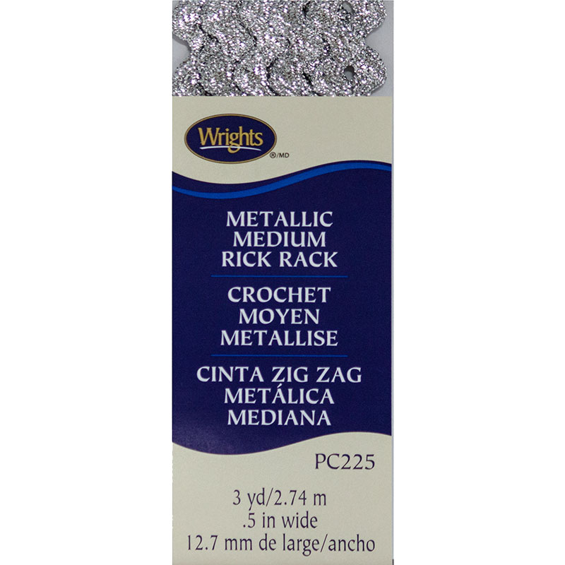 Medium Rick Rack Metallic Silver