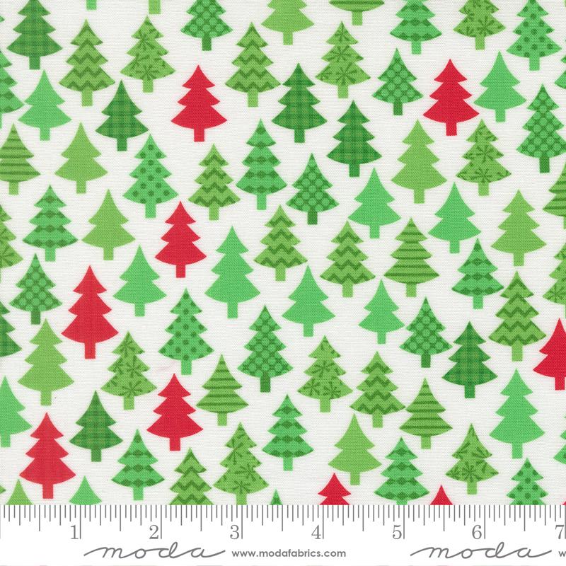 Snow Time Tree Winter White - Quilt Fabric