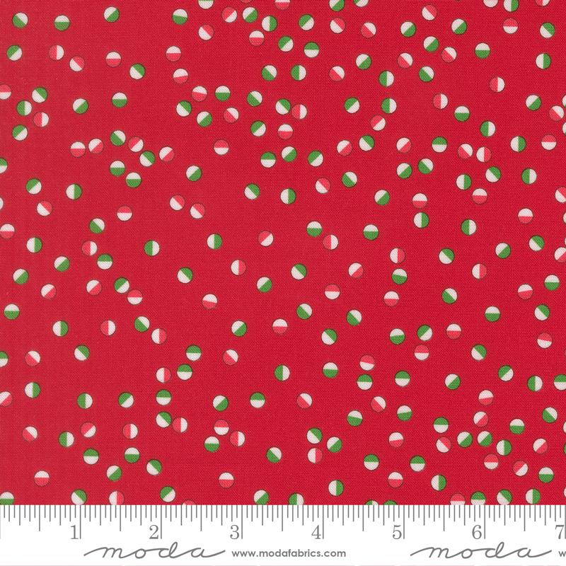 Snow Time Dots Poinsettia Red - Quilt Fabric