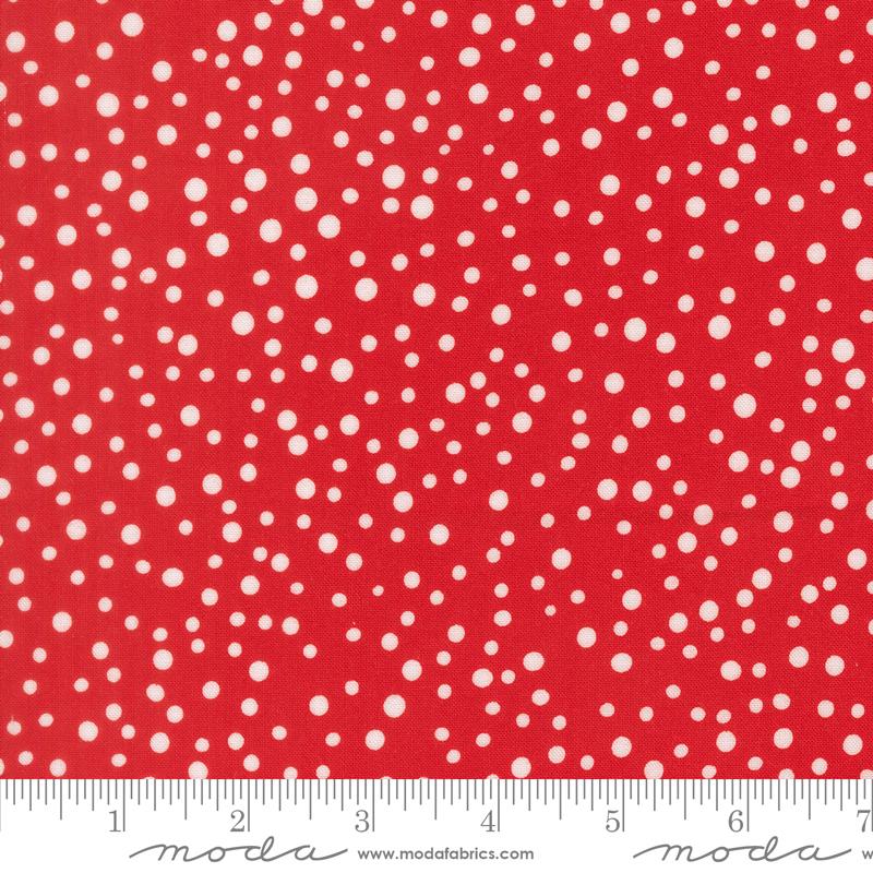 On The Porch Dots Country Red - Quilt Fabric, zoomed in. Select this picture to zoom back out.